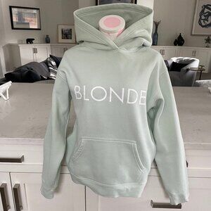 Brunette The Label Blonde Core Poly Cotton Hoodie Mint Gelato White Sz XS/S NWT